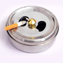 Creative Stainless Steel Ashtray Lid Home New Practical  Accessories Rotation Fully Enclosed Home Gadgets 2024 - buy cheap