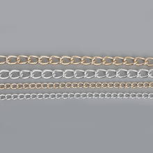 Cadena de aluminio chapada en plata/oro claro, para collares de moda, pulsera, joyería artesanal, novedad 2024 - compra barato