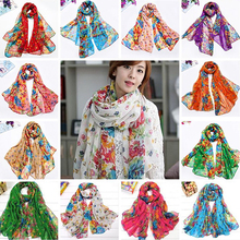 Модный женский мягкий длинный шарф-палантин с цветочным принтом, палантин, рождественский подарок 2024 - купить недорого