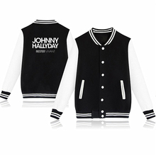 Johnny Hallyday baseball Jacket men/women uniform coat winter fashion sweatshirt warm casual college women Jackets clothes 2024 - buy cheap