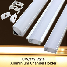 U/V/YW Style Shaped 45cm Silver Aluminium LED Bar Light Channel Holder For LED Strip Light Bar Cabinet Lamp 2024 - buy cheap