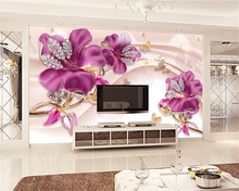 Beibehand-papel de parede 3d, nível elevado, personalizado, três dimensional, floral, pintura decorativa de parede 2024 - compre barato