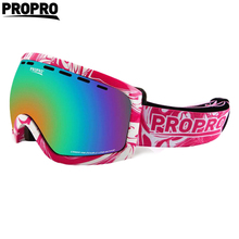 Propro óculos de esqui unisex adultos profissional esférico anti-fog lente dupla snowboard óculos de proteção 206 2024 - compre barato