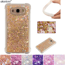 Para Samsung Galaxy J7 2016 J76 Bling Glitter Tampa Do Telefone Líquido Quicksand SM-J710F/SM-J710FN DS/DS Silicone Macio caso de volta Funda 2024 - compre barato