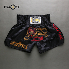 Embroidery lion muay thai shorts 2024 - buy cheap