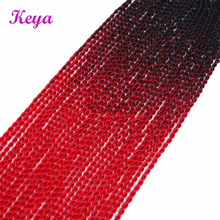 Keya Ombre Senegalese Twist Hair 14 Colors Synthetic Crotchet Braiding Hair 24inch Crochet Braids 30 Roots Pink Hair Blue Braids 2024 - buy cheap