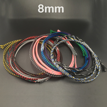 8mm Red Blue Green Yellow Gray Brown Black Purple Soft Cotton Yarn Braid PP+PET Nylon Expand Wire Protect Sheath Cable Sleeve 2024 - buy cheap