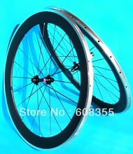 3K Carbon Road Bike Clincher Wheelset  60mm - Alloy side Wheel Rim holes : 20 , 24 2024 - buy cheap