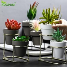 Conjunto de vaso de cerâmica para plantas, conjunto de mini suculentas para decoração de jardim da família, novo, 2019 2024 - compre barato