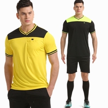 Soccer Referee Jerseys Kit Professional Competition Referee Clothing V-neck Football Judge Uniforms Short Sportswear 2024 - buy cheap