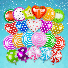 18 Inch Baby Birthday Balloons Fruit Foil Balloon Birthday Decoration Kid Adult Children Beach Party Helium Inflatable Air Balls 2024 - buy cheap