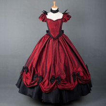 Vestido vitoriano vermelho europeu, vestido de baile medieval gótico, vestidos de lolita, palácio, princesa, fantasia de halloween para mulheres 2024 - compre barato