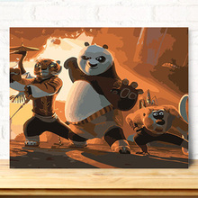 Картина маслом по номерам на холсте «панда» 2024 - купить недорого