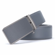 Famous Brand Belt Men Top Quality Genuine Luxury Leather Belts for Men Strap Male Metal Automatic Buckle 3.5cm Gray Belts 2024 - buy cheap