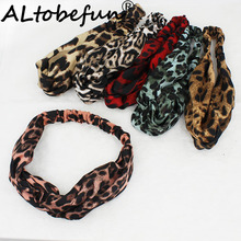 ALTOBEFUN Leopard Women Fashion Elastic Headband Hair Holder Girl Bandanas Hair Accessories Yoga Hairbands FD910 2024 - buy cheap