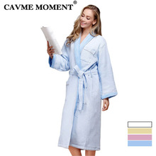 Cavme-roupão feminino de algodão, estilo kimono, personalizável, roupa de dormir, para noivas, em cor sólida 2024 - compre barato