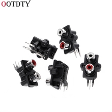 OOTDTY 5 Pcs PCB Mount 2 Position Stereo Audio Video Jack RCA Female Connector 2024 - buy cheap