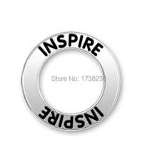 Anti-silver Tone Alloy Inspire Message Affirmation Ring Charm Diy Jewelry Accessories 2024 - buy cheap
