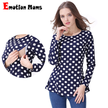 Emotion Moms Long sleeve Maternity Clothes Nursing Tops Breastfeeding Clothing for Pregnant Women Nursing shirts Maternity Tops 2024 - buy cheap