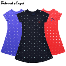 Girls Clothing 100% Cotton Star Print Dresses For Girl Princess Party Dresses Children Clothing Brand Costume For Kids Clothes 2024 - buy cheap