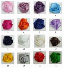 80pcs/lot 1.5cm Newborn Handmade Rolled Soft Satin Rose Flowers Artifcial Solid DIY Fabric Flowers For Baby Headbands 2024 - buy cheap