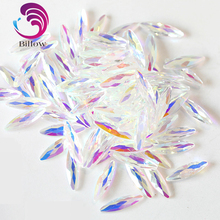 20 piezas-diamantes de imitación K9 para decoración de uñas, cristal transparente AB, sin adhesivo, para decoración artística de uñas, B3561 2024 - compra barato