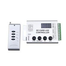 Controlador de led com cartão sd, suporte para dmx512 ws2811, controle rgb, compatibilidade com a maioria dos tamanhos 2024 - compre barato