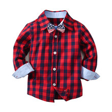 AMISSA/Детская клетчатая рубашка для маленьких мальчиков и девочек, хлопковые клетчатые рубашки с длинными рукавами, детская клетчатая блузка, Осенние Топы, повседневные блузки для малышей 2024 - купить недорого
