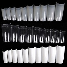 500Pcs/Pack C Curved Acrylic French False Nail Art Tips Polish UV Gel Sticker Decoration Fake- Half Cover Nails tips @10 Sizes 2024 - buy cheap