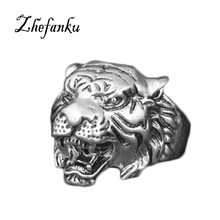 2017 Европейская мода животное голова тигра кольцо Мужская Личность уникальное мужское животное ювелирные изделия 2024 - купить недорого