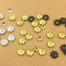 Conectores de Metal en bruto para fabricación de joyas, 1000 Uds., 5mm, Color antiguo, filigrana de bronce plateado de flores 2024 - compra barato