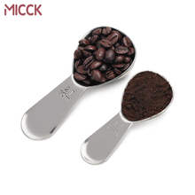 Micck colher de café 2 peças, aço inoxidável, escala de farinha pó de medição de grãos de café, ferramentas de barista 2024 - compre barato