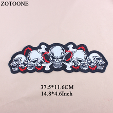 ZOTOONE 2018 New Big Embroidery Punk Military Patch Iron On Transfers Skull Patches For Clothing DIY Jean Jackets Applique G 2024 - buy cheap