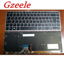 GZEELE new laptop Brazil Portuguese keyboard for HP for EliteBook Folio 1040 G1 1040 G2 backlit silver 739563-001 739563001 2024 - buy cheap