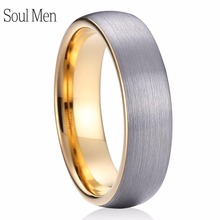 6 мм матовое вольфрамовое обручальное кольцо в форме купола для мужчин женщин мужчин удобное прилегающее лазерное дата на годовщину ваше имя 2024 - купить недорого