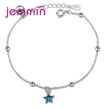 925 Sterling Silver Accessories With Blue Star Pendant Shiny Zirconia Top Quality Jewelry Beat Anniversary/Party Gift 2024 - buy cheap