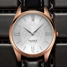 YAZOLE Top Brand Luxury Men's Watches Fashion Business Men's Watch Men Quartz Wristwatch Leather Clock relogio masculino 2024 - buy cheap