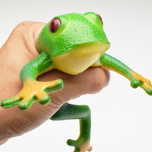 15*15cm Frog Model Plastic Figures Kids Toy Sets Halloween Gift Emulation Education Rainforest Green Gold Frog Landscape Decor 2024 - buy cheap