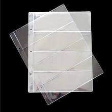 2016 New 10Pages/Lot 4 Line/Page general transparent PVC sheets for Paper money album loose-leaf inners of coin holders hot sale 2024 - buy cheap