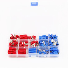 200Pcs Assorted Insulated Electrical Wire Terminals Crimp Connector Set Red Blue 2024 - buy cheap