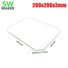 200x200x3mm Borosilicate Glass plate for Wanhao Duplicator i3 Plus 3D Printer 2024 - buy cheap