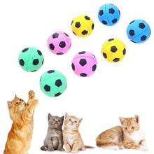 12pcs Cute Dog Cat Chew Ball Toy Funny Foam Football Pet Interactive Fumble Fetch Toys Outdoor Play Squeezes Pet Kitten Cat Toys 2024 - buy cheap