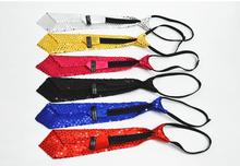 Sparkly Glitter Sequin Tie Adults Children Neckwear Unisex Disco Hen Party Stage Dance Necktie Fancy Dress Magic Show adjustable 2024 - buy cheap