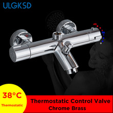 ULGKSD Thermostatic Shower Faucets Bathroom Thermostatic Mixer Hot And Cold Bathroom Mixer Mixing Valve Bathtub Faucet 2024 - buy cheap