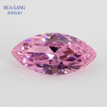5A Pink Marquise Shape Brilliant Cut CZ Stone Synthetic Gems Cubic Zirconia For Jewelry Size 1.5x3~10x20mm Free Shipping 2024 - buy cheap