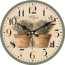 WONZOM Vintage FlowerNon-Ticking Wooden Cardboard Wall Clock for Home Kitchen Office,Silent Sweep Wall Clock for Decorative 2024 - buy cheap