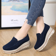 Creepers Women Flats Shoes Platform Sneakers Shoes Leather Suede Casual Shoes Women Loafers Slip On Flats Creepers Moccasins 2024 - buy cheap