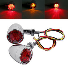 Motocicleta Bullet Indicators señal de giro luces rojas para Harley Choppers Cruisers personalizado 2024 - compra barato