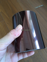 Papel de aluminio caliente para estampar, 8CM de ancho y 120M de longitud, un rollo, caja de paquete DIY y Material plástico, Color café 2024 - compra barato