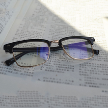 Myopia glasses male retro fashion glasses metal +PC full frame gray glasses frame glasses  M019 - 1 -1.5 -2 -2.5 -3 -3.5 -4 2024 - buy cheap